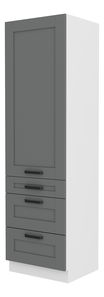 Potravinová kuchyňská skříň Lucid 60 DKS 210 3S 1F (dustgrey + bílá)