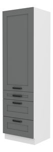 Potravinová kuchyňská skříň Lucid 60 DKS 210 3S 1F (dustgrey + bílá)