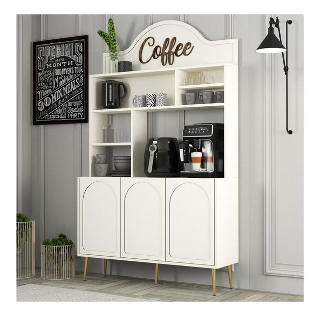 Příborník Lyantela 120 (krémová + zlatá)