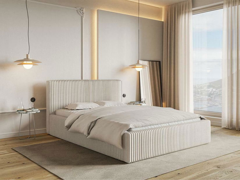 Manželská postel 160 cm Tulia 160 (krémová + černá)