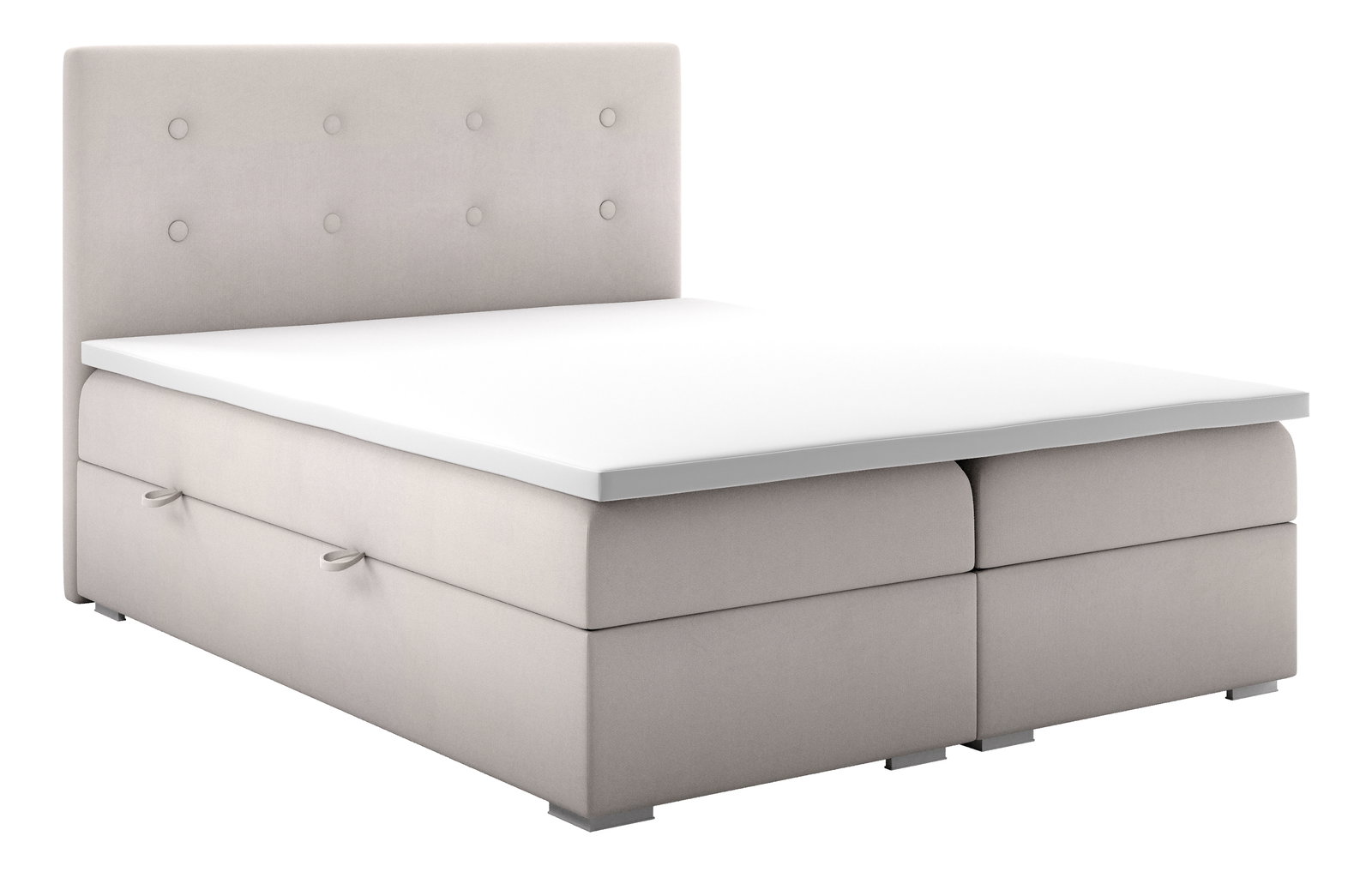 Boxspring postel 140 cm Rinoletto (béžová) (s úložným prostorem)