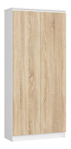 Policová skříň Rainer II (bílá + dub sonoma)