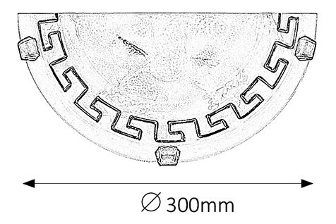 Nástěnné svítidlo Etrusco 7647 (rýžové kamenné sklo + hnědá + bronzové úchytky)