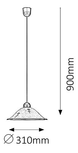 Závěsné svítidlo Art Flower 1955 (rýžové kamenné sklo + bronzová)