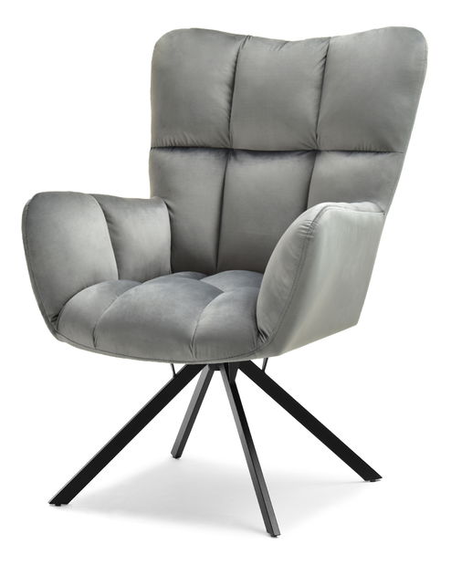 Křeslo Kikino (tmavě šedá + černá)