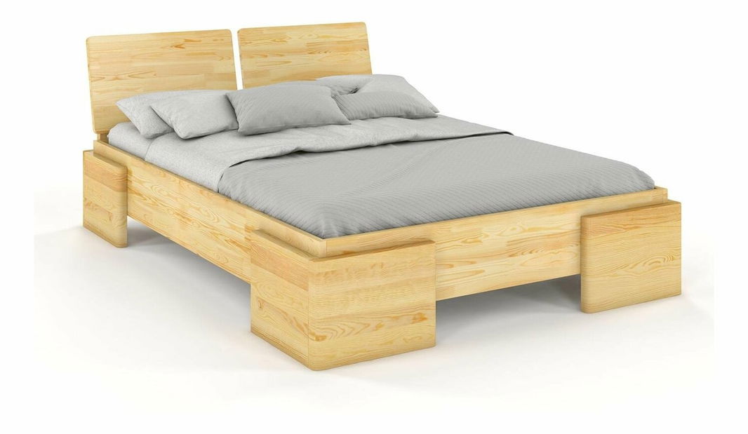 Manželská postel 180 cm Naturlig Jordbaer High (borovice)