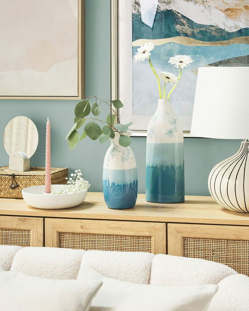 Váza 35 cm Clein (modrá + bílá)