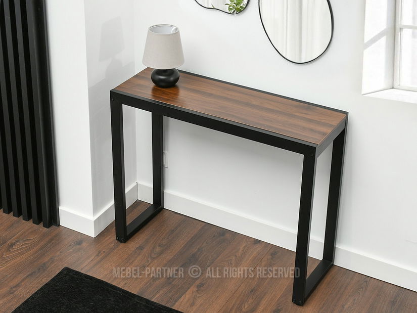 Konzolový stolek Ines (ořech + černá)
