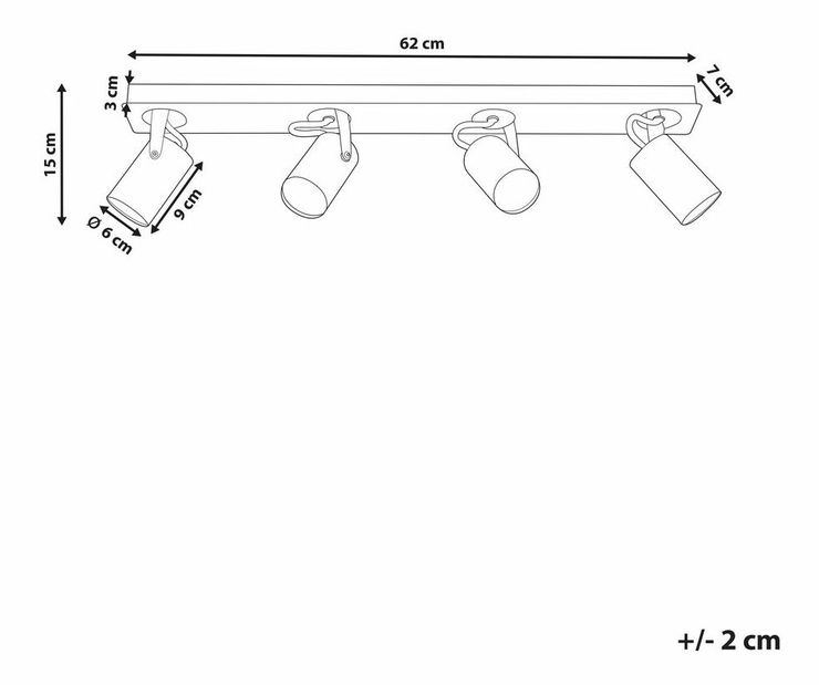 Stropní svítidlo Killi (bílá + černá)