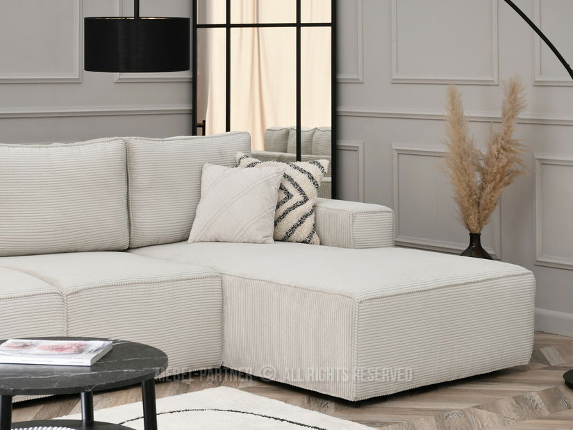 Rohová sedačka Cerebral (krémová + černá)