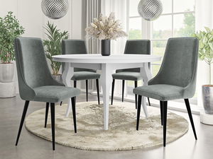 Jídelní židle Erlissa (černá + šedá)