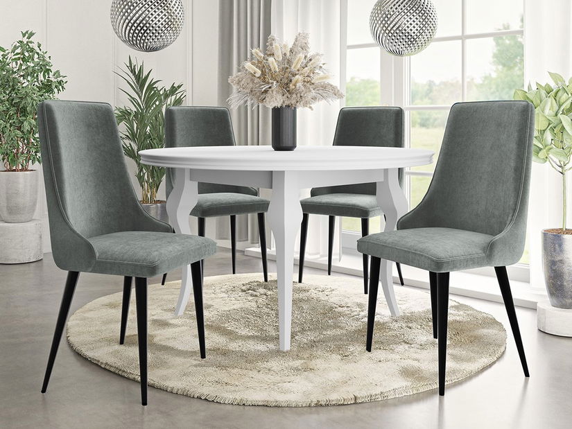 Jídelní židle Erlissa (černá + šedá)