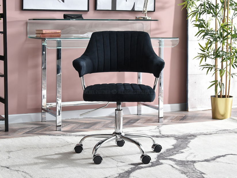 Židle Merylyn (černá + chromová)