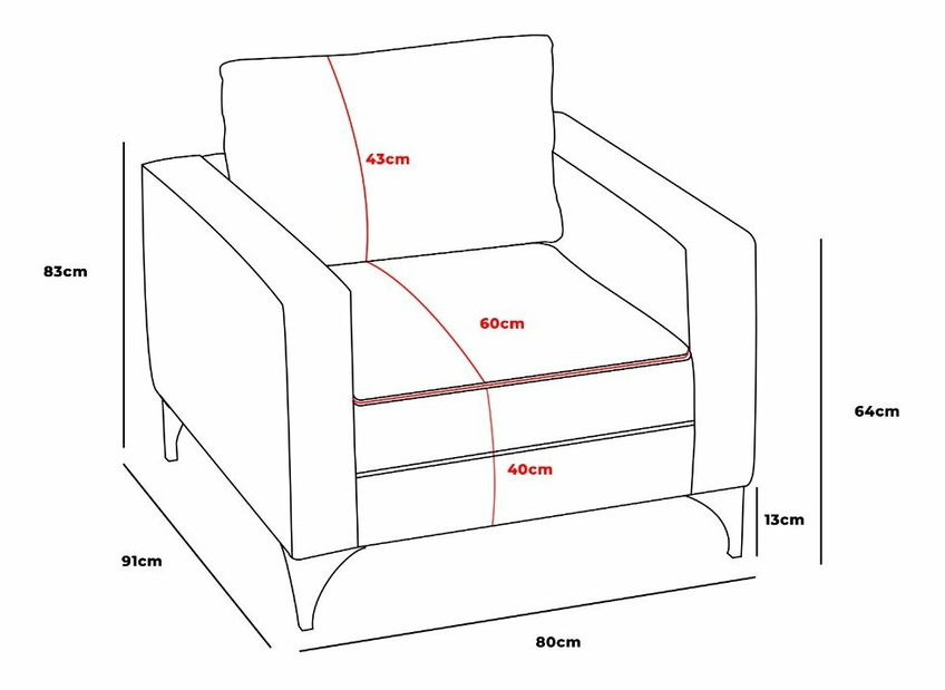 Křeslo Benu (Krémová + Zlatá)