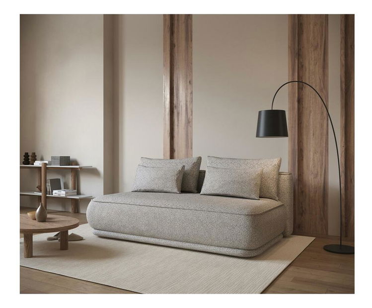 Pohovka třísedačka Lesanna (tmavobéžová + černá)