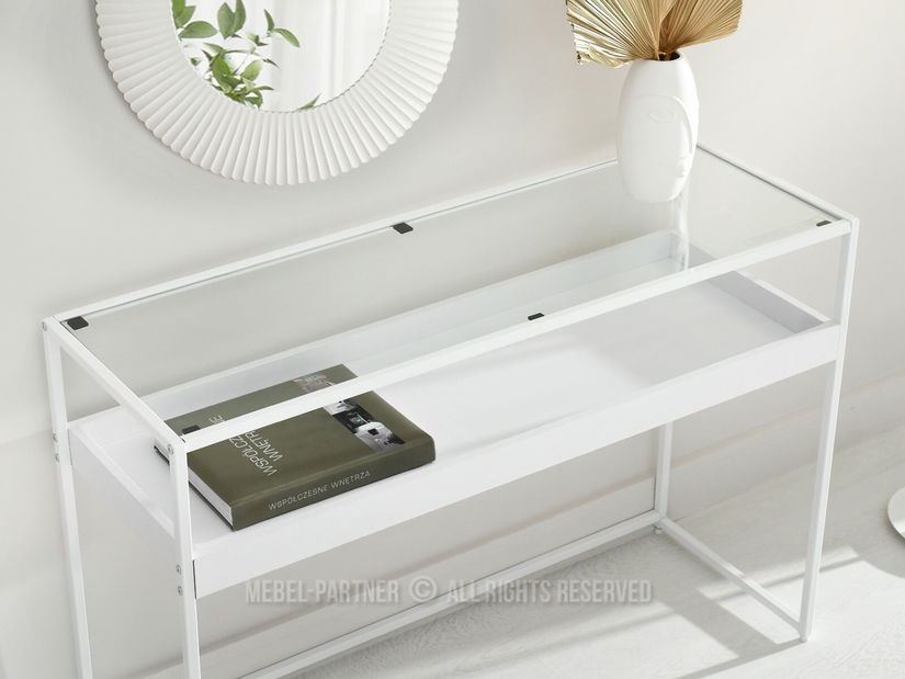 Konzolový stolek Eliash (sonoma + bílá)