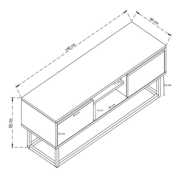 TV stolek/skříňka Belli 140