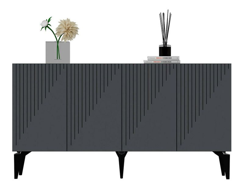 Skříňka Tomune 2 (antracit + ořech)