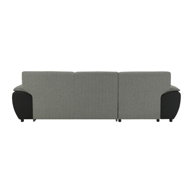 Rohová sedací souprava Emma malá (černá + šedá) (L)