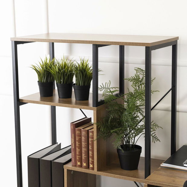 Regál Teshona (ořech + černá)