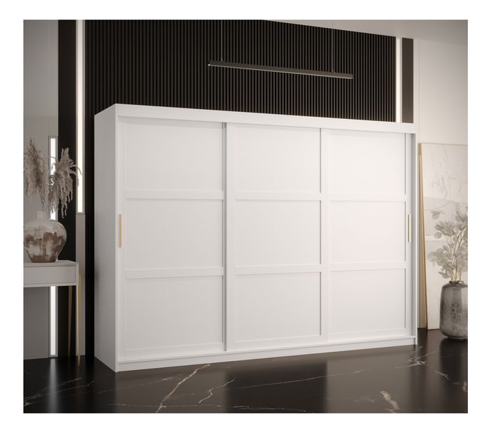 Šatní skříň Riven 1 250 (bílá matná)