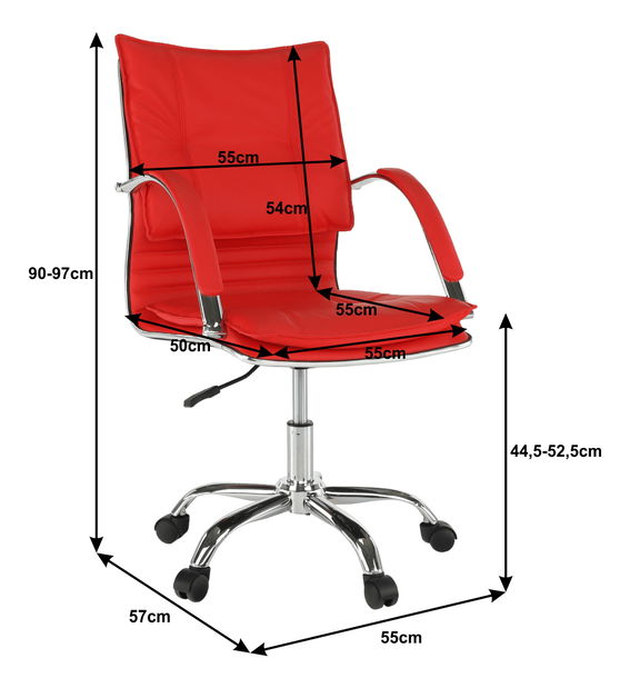 Kancelářská židle Quadira (červená)