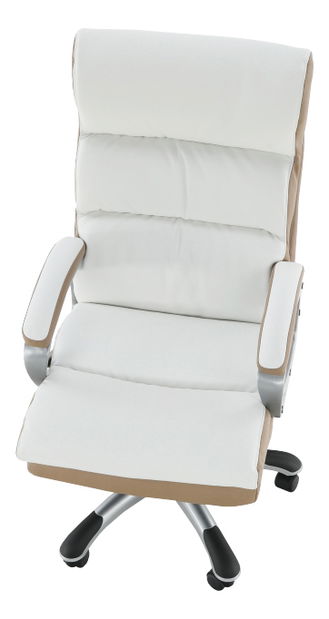 Kancelářské křeslo Kolo bílá + hnědá