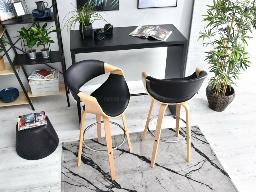 Židle Bjorn H (dub černý + chromová)