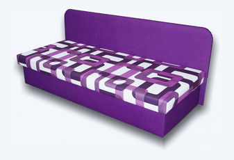 Jednolůžková postel (válenda) 80 cm Lady IV (Fialová 49 + Gusto 10)