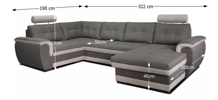 Rohová sedací souprava U Ruba (P)