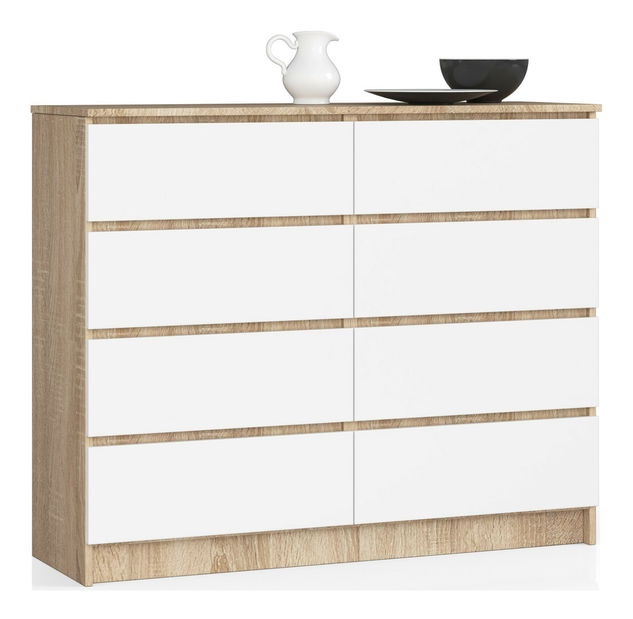 Komoda Kohen (dub sonoma + bílá)