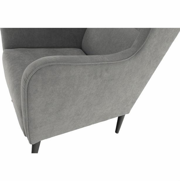 Křeslo ušák Brius (šedá)