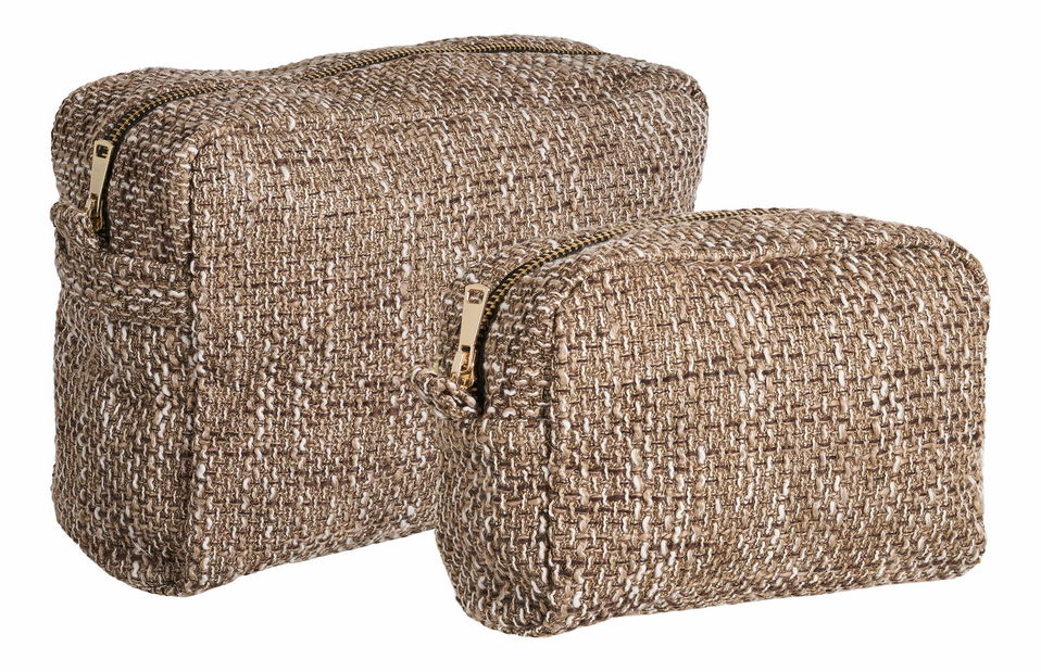 Toaletní tašky 2 ks Saveria (hnědá)