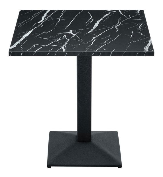 Jídelní stůl Rahola 1 (černý mramor + černá) (pro 2 osoby)
