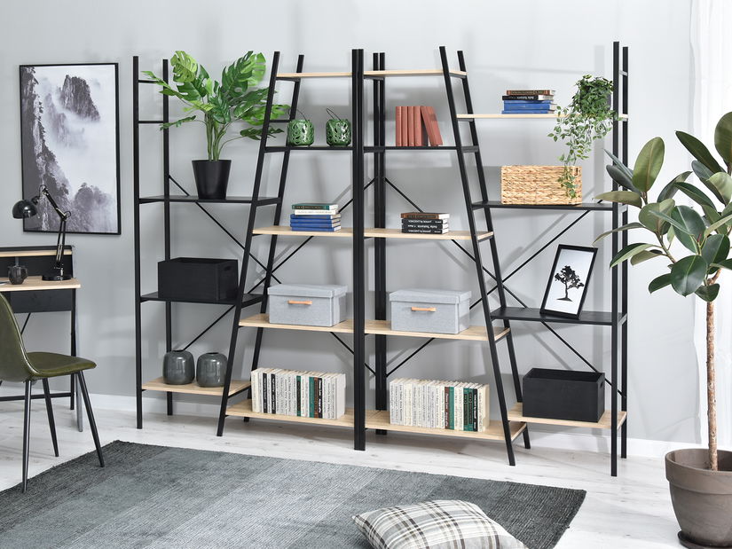 Regál Gecon Reg Zes (sonoma + černá)