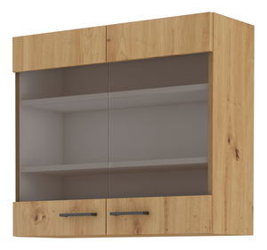 Horní kuchyňská skříňka Miraluna (dub artisan) (se sklem)