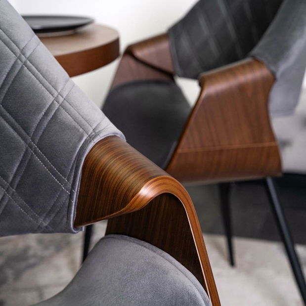 Jídelní židle Despejadas (šedá + ořech)