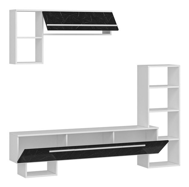 Obývací stěna Vipado (bílá + černá)