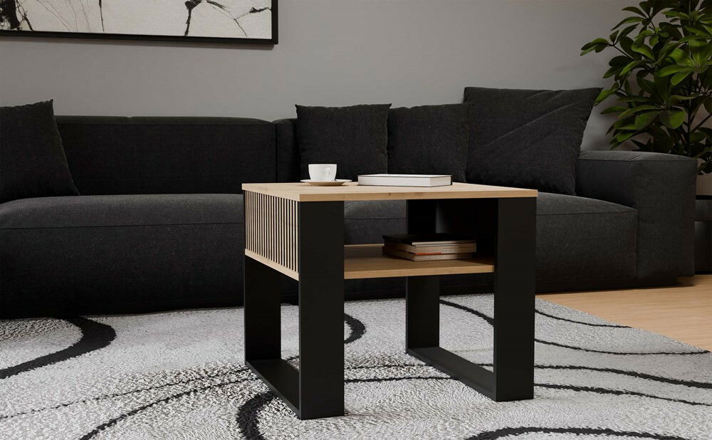 Konferenční stolek Maduro Mini Slim 1 (dub artisan + černá)