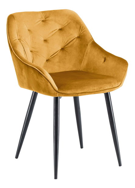 Jídelní židle Krysta (hořčičná + černá)