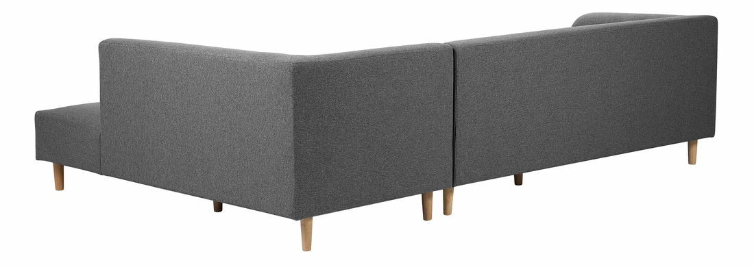 Rohová sedací souprava Ludvik (tmavě šedá) (P)