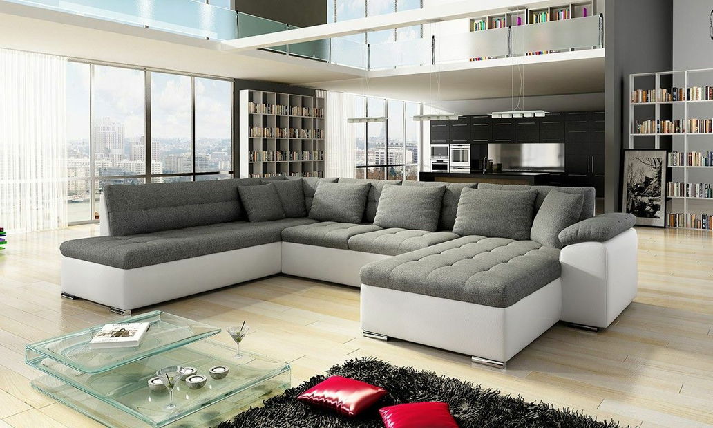 Rohová sedací souprava Talia (P) (ekokůže Soft 017 + Lux 06)