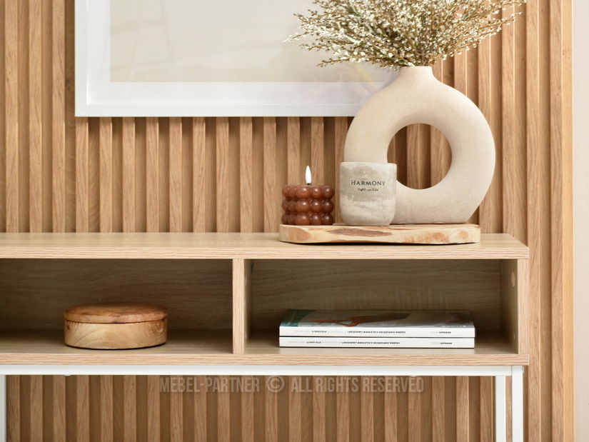 Konzolový stolek Frey (sonoma + bílá)