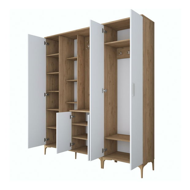 Předsíň Emily 29 (se zrcadlem) (ořech + bílá)