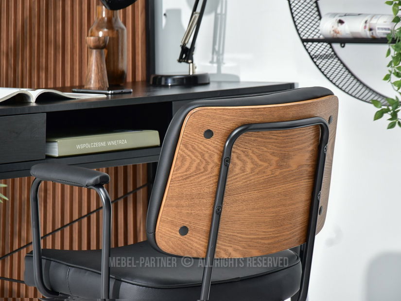 Židle Henro (ořech tmavý + černá)