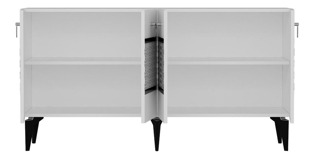 Skříňka Vadiki 1 (bílá + stříbrná)