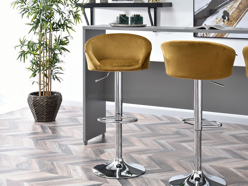 Židle Hanzel (zlatá + chromová)