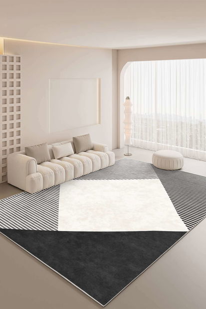 Koberec 160 x 230 cm Stefanie 28 (šedá + černá)