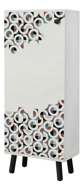 Botník (skříňka na boty) Beside 30 (bílá + černá)