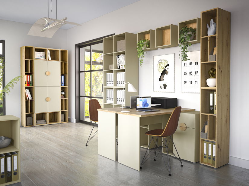 PC stolek Medoro ME8 (kašmír + dub artisan)